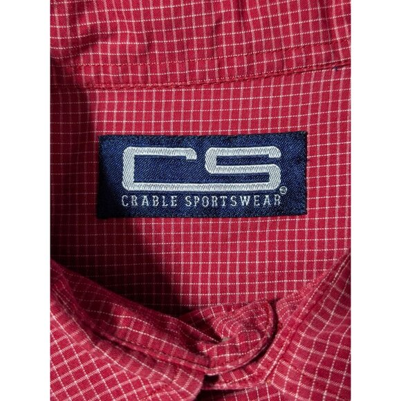 Wisconsin Badgers Crable Sportswear NCAA Red Checkered Mens Med Button-Up Shirt - Picture 8 of 14